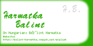 harmatka balint business card